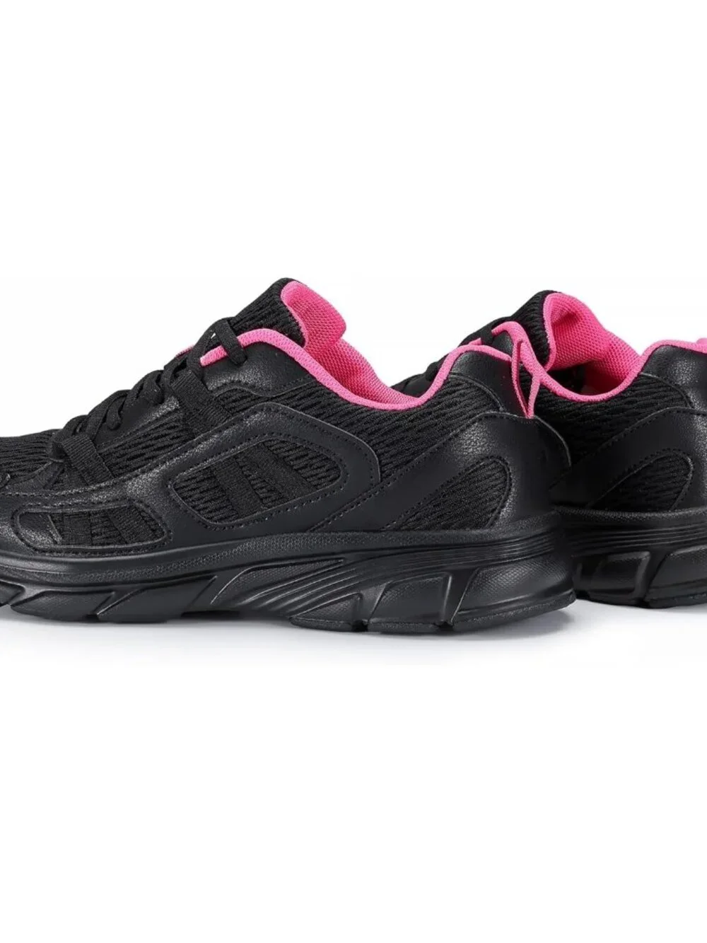 Women's Black Rose Red Walking Shoes Comfortable Running Casual Tennis Sneakers